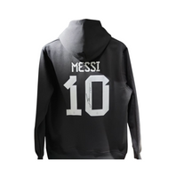 Argentina (Messi 10 printed & Signed) Black Hoodie