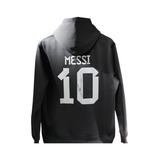 Argentina (Messi 10 printed & Signed) Black Hoodie