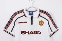 1998-99 Manchester United Away Commerative Jersey - White