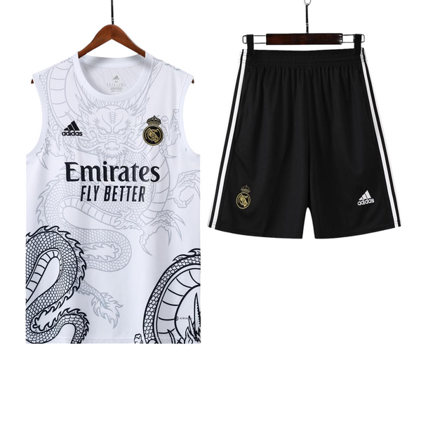 Merengues White Dragon Sleeveless Training Set - 2024/25