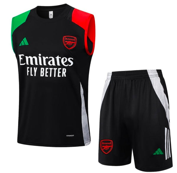 Gunners Black Sleeveless Training Set 2024/25