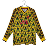 1991/93 Gunners Fullsleeves Yellow Away Jersey - Retro