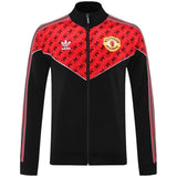 Manchester United Black (Red Design in Front) Anthem Jacket - 2025/26