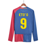 Eto'o 9 - 2008/09 FCB Home Fullsleeves Retro Jersey - Original Quality