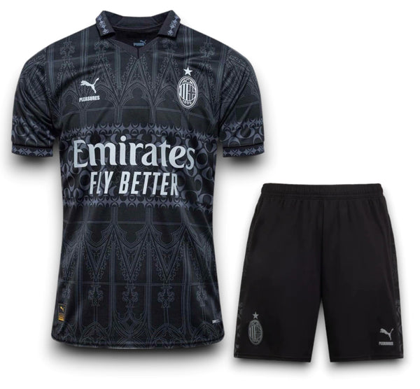 AC Milan x Pleasures Fourth Black Kit - 2024/25
