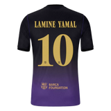 Lamine Yamal 10 - FCB Away Player Black/Purple 2026/27 - Player Version Quality (UCL Font)