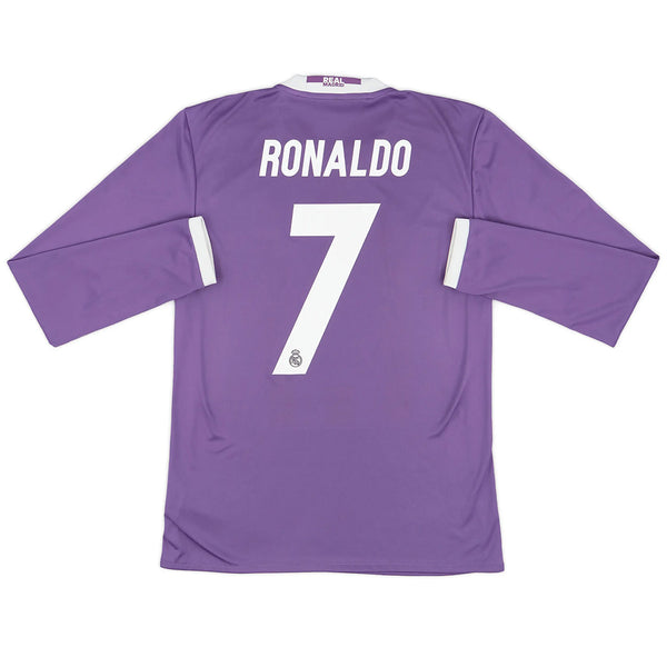 Ronaldo 7 - 2016/17 Merengues Away Fullsleeves Jersey - Retro