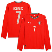 Ronaldo 7 - Portugal Home Puma Red Fullsleeves 2025 - Master Quality
