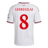 Szoboszlai 8  - Liverpool Away White 2026/27 - Player Version Quality (UCL Font)