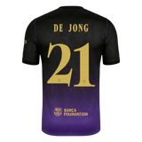 De Jong 21 - FCB Away Player Black/Purple 2026/27 - Player Version Quality (UCL Font)