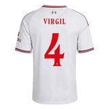 Virgil 4 - Liverpool Away White 2026/27 - Player Version Quality (UCL Font)
