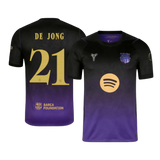 De Jong 21 - FCB Away Player Black/Purple 2026/27 - Player Version Quality (UCL Font)