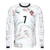Ronaldo 7 - Portugal Away Puma White Fullsleeves 2025 - Master Quality