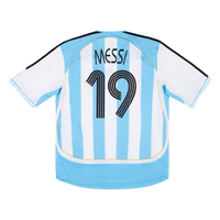 Messi 19 - 2006/07 Argentina Home Retro Jersey - Authentic