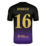 Rodrigo 16 - FCB Away Player Black/Purple 2026/27 - Player Version Quality (UCL Font)