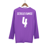 Sergio Ramos 4 - 2016/17 Merengues Away Fullsleeves Jersey - Retro