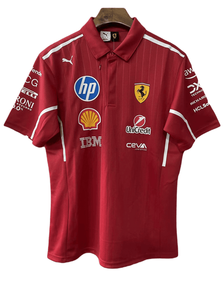 Scuderia Ferrari F1 Red 2025 Polo T-Shirt With Collar (Superior Quality)