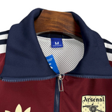 Gunners Maroon Retro Windbreaker Jacket - 2025/26