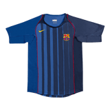 Etoo 9 - 2004/05 FCB Away Blue - Retro Jersey