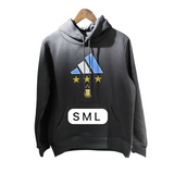Argentina (Messi 10 printed & Signed) Black Hoodie