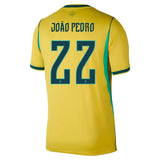 Joao Pedro 22 - Brazil Home Yellow World Cup 2026 - Master Quality