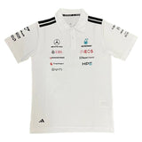 Mercedes AMG Petronas White Collar Polo 2026 (Superior Quality)