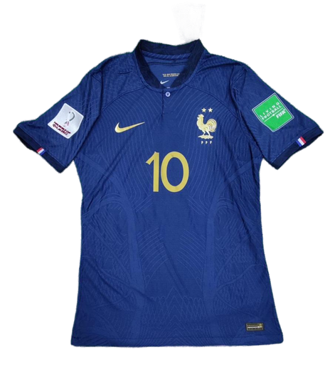 M'Bappe 10 - France Home World Cup 2022 - Player Version ( With badges )