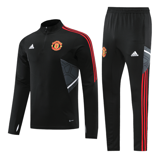 Manchester united sale black tracksuit