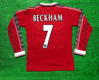 1998-99 Beckham 7- Manchester United Home Fullsleeves