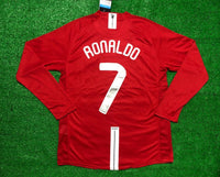 2007-08 Ronaldo 7 - Manchester United Home Fullsleeves Jersey - Retro