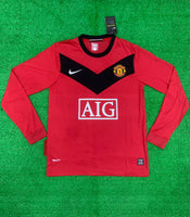 2009/10 Manchester United Home Fullsleeves Jersey - Retro