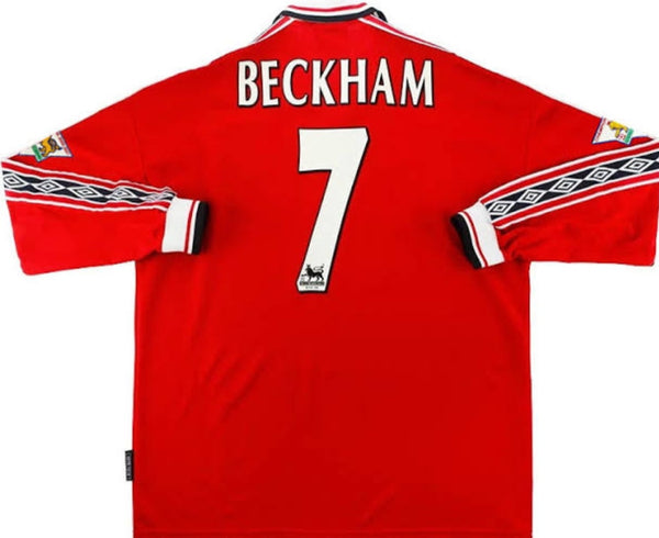 1998-99 Beckham 7- Manchester United Home Fullsleeves